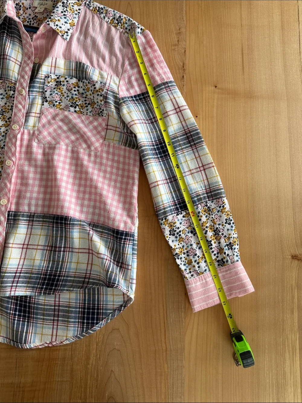Flannel patchwork button down - Picture 8 of 9